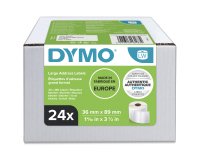 DYMO Authentic LabelWriter Large Address Labels | 36mm x 89mm | 24 Rolls of 260 Easy-Peel Labels (6240 labels) | Self-Adhesive | for LabelWriter Label Makers