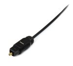 Cable 4,5m TosLink Audio Digital Óptico SPDIF Delgado - Negro