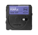 Brother BTAG-F35 - Ruban adhésif blanc sur violet, 12 mm de large, non laminé