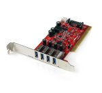 StarTech.com 4 Port PCI SuperSpeed USB 3.0 Adapter Card with SATA / SP4 Power