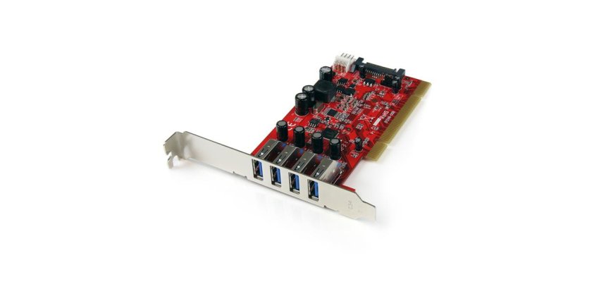 StarTech.com 4 Port PCI SuperSpeed USB 3.0 Adapter Card with SATA / SP4 Power