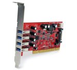 StarTech.com 4 Port PCI SuperSpeed USB 3.0 Adapter Card with SATA / SP4 Power