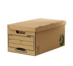 Conteneur EARTH SERIES à ouverture sur le dessus, montage manuel, carton recyclé kraft brun