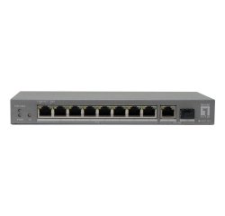 LevelOne GEP-1011 switch di rete Non gestito L2 Gigabit Ethernet (10/100/1000) Supporto Power over Ethernet (PoE) Montaggio da desktop/parete Grigio
