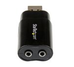 Tarjeta de Sonido Estéreo USB Externa Adaptador Conversor - Negro