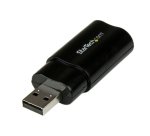 Tarjeta de Sonido Estéreo USB Externa Adaptador Conversor - Negro