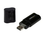 Tarjeta de Sonido Estéreo USB Externa Adaptador Conversor - Negro