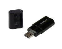 Tarjeta de Sonido Estéreo USB Externa Adaptador Conversor - Negro