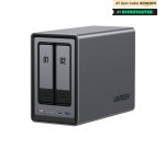Serveur NAS Ugreen 2 baies DXP2800 Gris anodisé