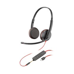 Poly Cuffie stereo Blackwire C3225 con connettore USB-C