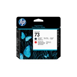 HP 73 tête d'impression DesignJet noir mat et rouge chromatique