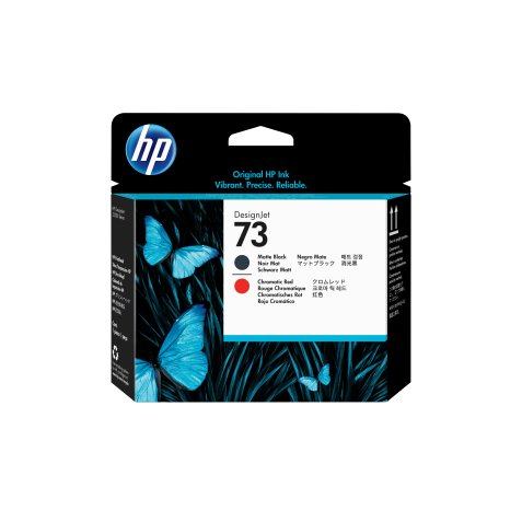 HP 73 tête d'impression DesignJet noir mat et rouge chromatique