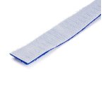 StarTech.com 15m Bulk Rol Klittenband - Op Maat te Knippen Herbruikbare Kabelbinders - Industriële Klitband Tape - Zelfklevende Klittenband Tyrap Strips - Blauw
