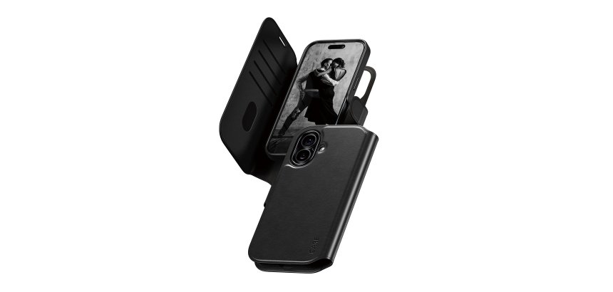 PanzerGlass CARE™ by ® Tango 2-in-1 Wallet Case w. MagSafe iPhone 17 protective phone case Black Cover