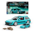 Mattel Brick Shop Hot Wheels Custom ’90 Honda Civic EF Building Toy Kit (248 Pieces), for Collectors