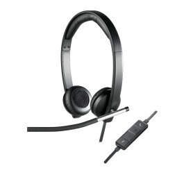 Logitech USB Headset Stereo H650e Kopfhörer Verkabelt Kopfband Büro/Callcenter Schwarz, Silber