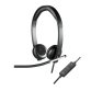 Logitech H650e Headset Bedraad Hoofdband Kantoor/callcenter USB Type-A Zwart, Zilver