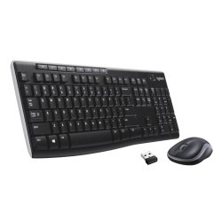 Logitech Teclado QWERTY US en Inglés (EEUU) + Ratón LGT-MK270