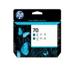 HP 70 tête d'impression DesignJet bleue et verte