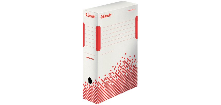Boîte archives esselte speedbox carton recyclable 350x250mm fond automatique dos 100mm