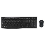 Logitech Wireless MK270 teclado QWERTY en Inglés + Ratón USB Negro