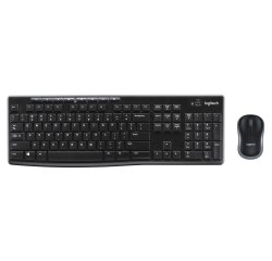Logitech Wireless MK270 teclado QWERTY en Inglés + Ratón USB Negro