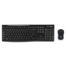 Logitech Wireless Combo MK270 clavier Souris incluse Universel USB QWERTY Italien Noir