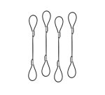 Lindy Attaches pour Câbles et Adaptateurs - Pack de 4