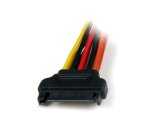 StarTech.com Cable 0,15m Adaptador Bifurcador Divisor Splitter Alimentación SATA Latching Cierre Pestillo - 2x Hembra