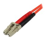 StarTech.com Câble Réseau - Jarretière Fibre Optique Duplex Multimode 50/125 OM2 LC - ST - LSZH - 1 m