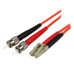StarTech.com Câble Réseau - Jarretière Fibre Optique Duplex Multimode 50/125 OM2 LC - ST - LSZH - 1 m