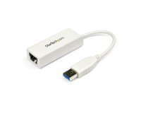 StarTech.com Adaptador Tarjeta de Red Externa NIC USB 3.0 a Ethernet Gigabit de 1 Puerto - 1x RJ45 Hembra - 1x USBA - 10/100/1000 - Adaptador LAN Externo - Blanco