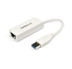 StarTech.com Adaptador Tarjeta de Red Externa NIC USB 3.0 a Ethernet Gigabit de 1 Puerto - 1x RJ45 Hembra - 1x USBA - 10/100/1000 - Adaptador LAN Externo - Blanco