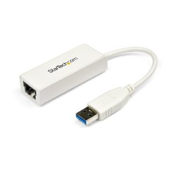 StarTech.com Adaptador Tarjeta de Red Externa NIC USB 3.0 a Ethernet Gigabit de 1 Puerto - 1x RJ45 Hembra - 1x USBA - 10/100/1000 - Adaptador LAN Externo - Blanco