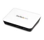 StarTech.com USB 3.0 to Gigabit Ethernet NIC Network Adapter with 3 Port Hub - White