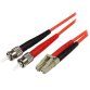 StarTech.com Cable Adaptador de Red de 5m Multimodo Dúplex Fibra Óptica LC-ST 50/125 - Patch Duplex