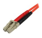 StarTech.com Cable Adaptador de Red de 5m Multimodo Dúplex Fibra Óptica LC-ST 50/125 - Patch Duplex