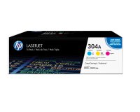 HP 304A 3-pack Cyan/Magenta/Yellow Original LaserJet Toner Cartridges