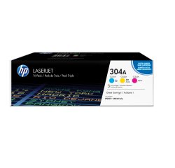 HP 304A 3-pack Cyan/Magenta/Yellow Original LaserJet Toner Cartridges