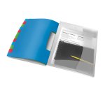 Trieur esselte vivida polypropylène translucide 12 compartiments 3 rabats bandes élastiques index amovible étiquette dos