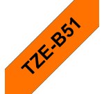 Brother TZE-B51 ruban d'étiquette Noir sur fond orange fluorescent