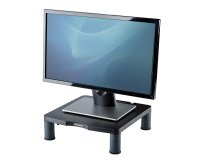 Fellowes Computer Monitor Stand with 3 Height Adjustments - Standard Monitor Riser with Cable Management - Ergonomic Adjustable Monitor Stand for Computers - Max Weight 27KG/Max Size 21" - Graphite
