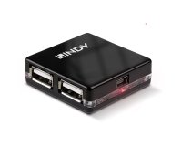 Lindy 42742 hub de interfaz 480 Mbit/s Negro