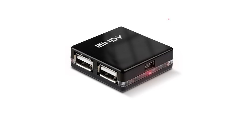 Lindy 42742 hub di interfaccia 480 Mbit/s Nero