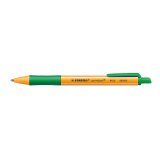 Stylo-bille stabilo pointball retractable rechargeable plastique recycle 3500m d'ecriture  grip antiderapant vert