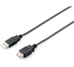 Equip 128852 Cable de extensión USB 2.0 tipo A macho a hembra, 5,0 m , negro