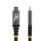 StarTech.com Cable USB4 50cm - Cable USB-C Certificado USB-IF - 80Gbps - Cable USB Tipo C - PD de 240W - 8K120/4K240 - DP 2.1 - DP80 - Recubrimiento de TPE - Compatible con Thunderbolt - Negro