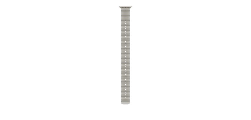 Apple Extension pour Bracelet Océan gris translucide 49 mm - Finition titane naturel
