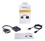 StarTech.com Câble adaptateur actif DVI vers VGA - Convertisseur DVI-D vers HD15 - M/F - 1080p
