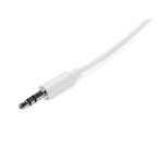 StarTech.com Câble Audio Stéréo Mini-Jack 3.5mm Slim de 3 m - Mâle/Mâle - Blanc